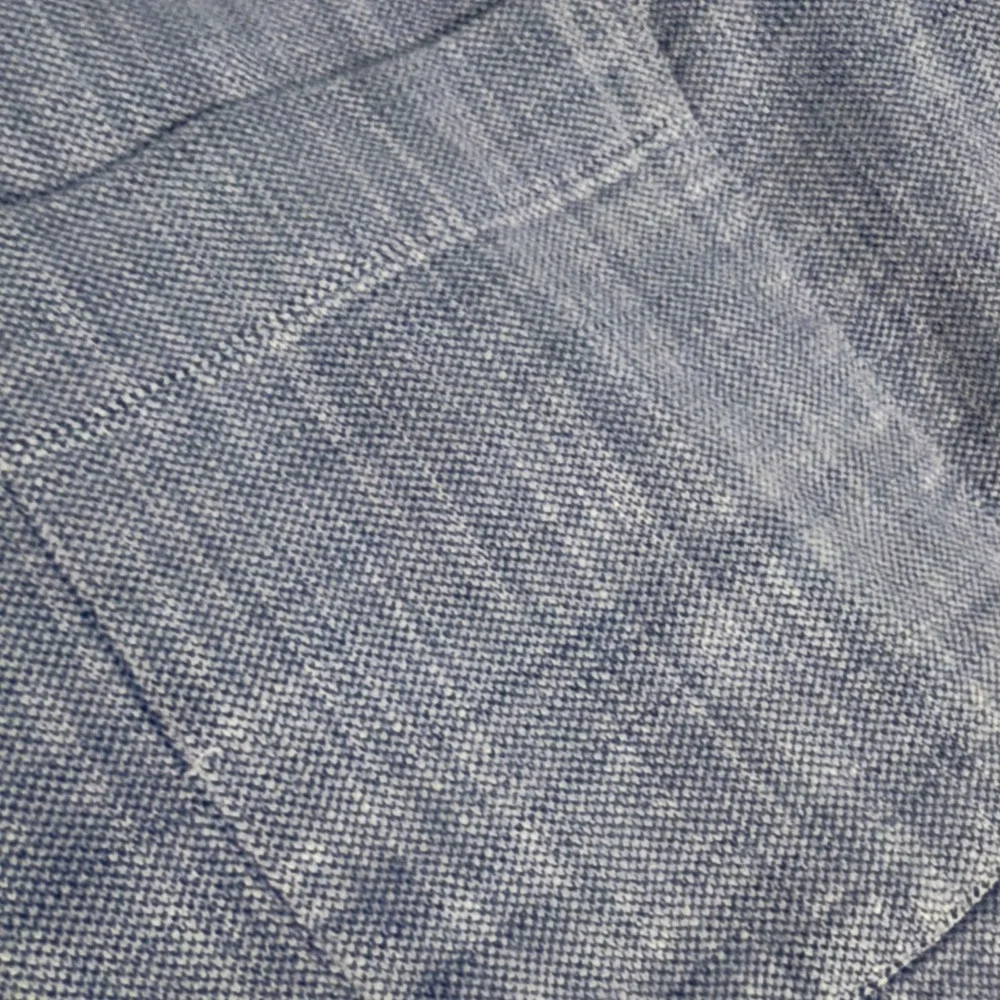 Ermengildo Zegna Men's 42-16.5‎ Long Sleeve Blue Lightweight Cotton Button Up